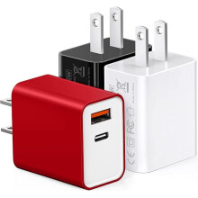 ZC3 20W PD USB-C Wall Charger, Dual-Port Fast Charging Brick Compatible with iPhone, Samsung Galaxy, Google Pixel, Motorola, OnePlus, Kindle