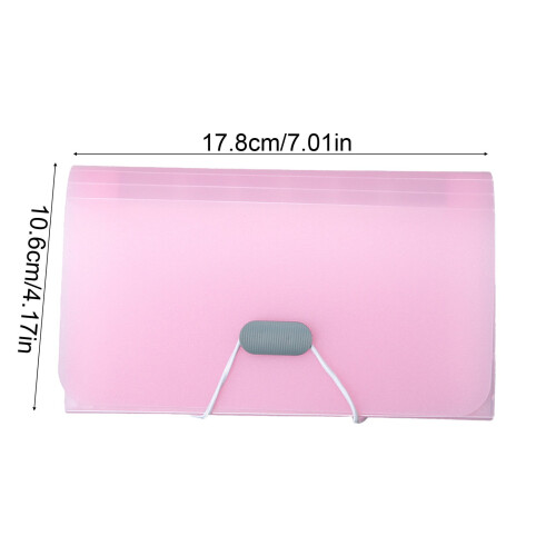 A6 Mini Accordion File Organizer Box, 13-Compartment Multi-Layer Storage Bag for Workspace, Documents & Receipts 2