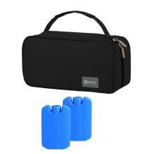 Compact Breast Milk Cooling Bag with 2 Reusable Ice Packs Portable Travel Case for Nursing Commute Travel and Outdoor