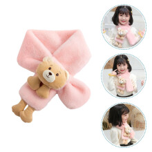 Cachecol de inverno com estampa de urso e cruz (1 peça)