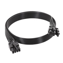 PCIe 8-pins til 8-pins (6+2) strømkabel for GPU eller CPU