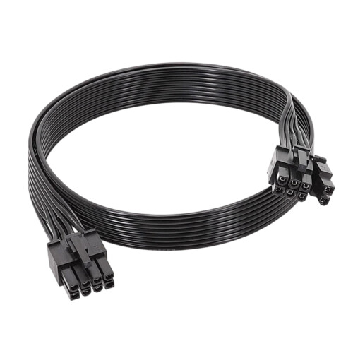 PCIe 8-pins til 8-pins (6+2) strømkabel for GPU eller CPU