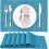 Ensemble de 6 sets de table en vinyle tissé, lavables et antidérapants, pour table à manger. 1