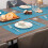 Ensemble de 6 sets de table en vinyle tissé, lavables et antidérapants, pour table à manger. 4