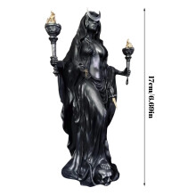 Dealbh Cailleach Cracker Barrel Hekate Niktipolos, Figiúr Oíche Shamhna roisín 6.69", Maisiúchán Draoi Seanré - Comhoiriúnach le Cracker Barrel