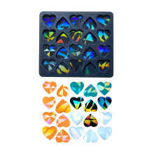 Molde de silicona con forma de corazón para pendientes, aretes, collares y tobilleras. Molde de resina epoxi para fundición de aretes, collares y