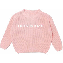 Geansaithe Cailíní, Geansaithe Páistí le Bróidnéireacht Ainm, Pullover Cniotáilte, Éadaí Geimhridh do Bhuachaillí agus do Chailíní,