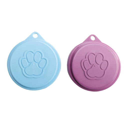 2 wiederverwendbare Hundefutterdosen-Deckel mit Aufdruck – Farbe zufällig