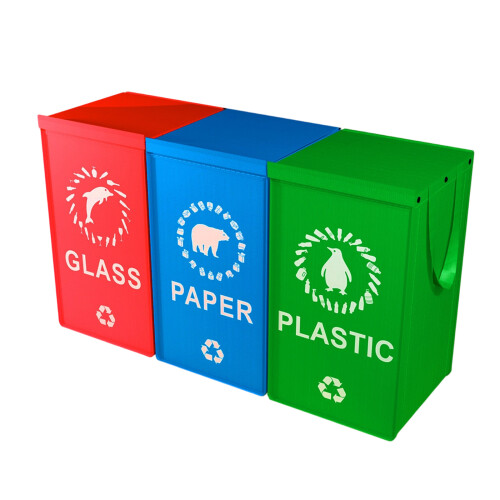 Convenient Trash Bag Quick Access Design-A set of three color 1