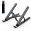Suporte ajustável para laptops e tablets de 10 a 15,6 polegadas, em ABS + silicone, dobrável, ventilado, portátil, preto – Compatível com 1