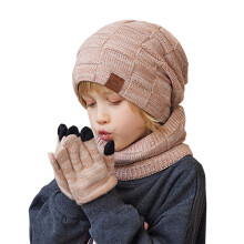 Kids Knit 3-Piece Set: Ear Flap Beanie, Mittens & Neck Warmer – Plush Winter Gifts for Girls, Boys, Teens (Compatible with Christmas Stocking