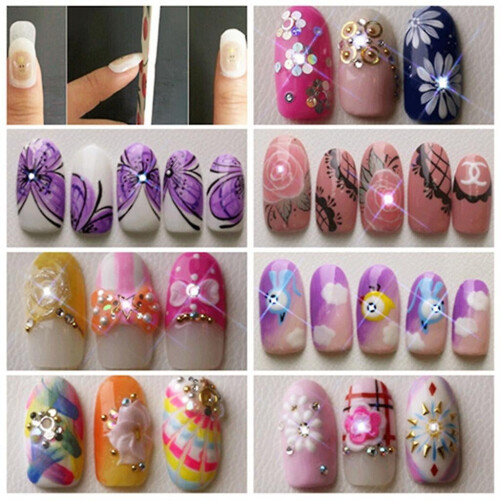 Γυναικεία NFC Nail Art Tips Αυτοκόλλητα Diy Phone Led Light Flash Party Decor Nail Tips 2