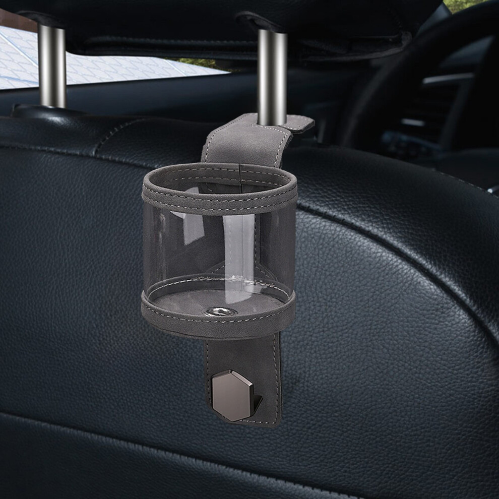 Car Seat Back Organizer With Strong Hooks Cup Holder And Storage Pockets For Headrest Travel S Toys Gray 9555307520825