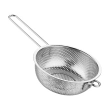 Escorredor de cozinha em aço inoxidável, fácil de limpar, utensílio de cozinha que garante estabilidade durante o preparo e cozimento.
