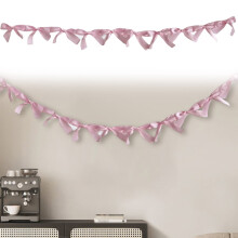 Guirlande décorative de nœuds papillon, guirlande de nœuds papillon de 180 cm (70,87 pouces) pour la Saint-Valentin, les mariages et les