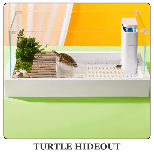 Διακόσμηση Terrarium για ερπετά σε σπήλαιο χελωνών Minkissy με συνθετικό ξύλο, και, 1 1