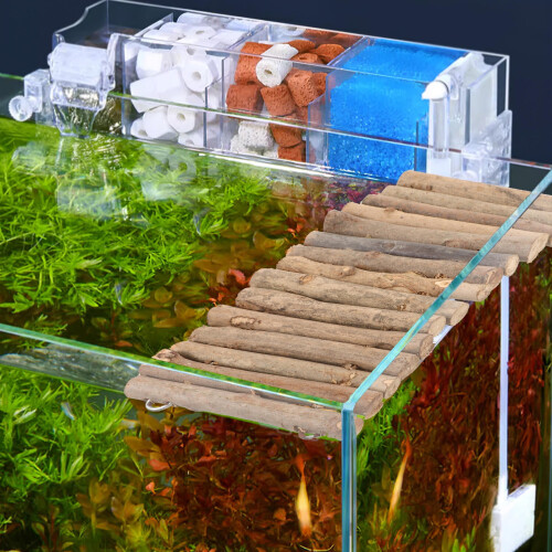 Διακόσμηση Terrarium για ερπετά σε σπήλαιο χελωνών Minkissy με συνθετικό ξύλο, και, 1 2