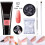 Σετ νυχιών Poly Extension Gel, Clear Builder Jelly Gel Nude Poly για δοκιμαστική ενίσχυση νυχιών με μίνι 1