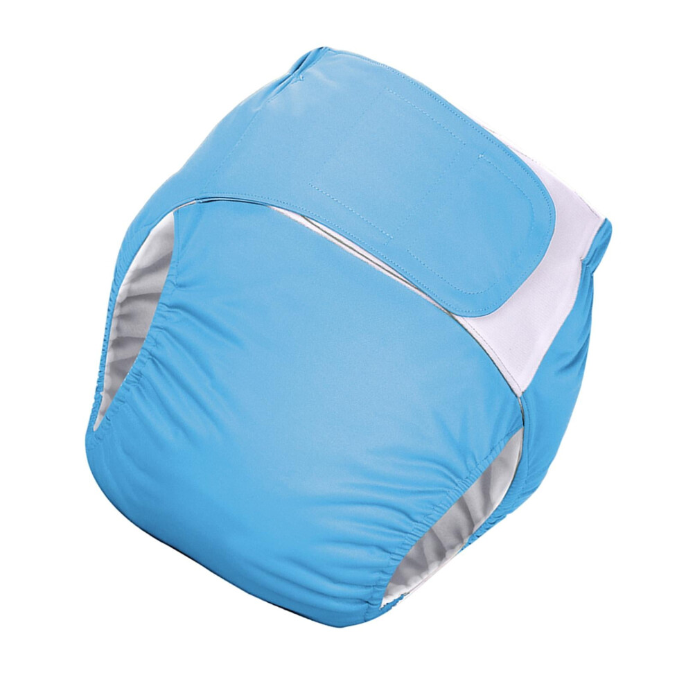 Light/Blue Adult Cloth Diaper Reusable Diaper Cover Breathable Liner Leakproof Incontinence