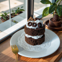 Bougie d'aromathérapie au gâteau au chocolat – Parfum velours,