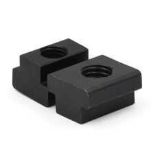 5 Stück M5–M14T-Nutmuttern, Kohlenstoffstahl, schwarz oxidiert