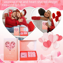 Boîte à bijoux Rose Box pour colliers et bracelets – Saint-Valentin, Noël, anniversaire – Cadeau romantique pour femme, maman, épouse, petite