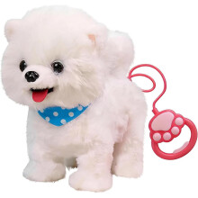 Cachorro robô interativo realista com sensor de toque, imitação de voz e movimento de lambida – Pomeranian-A alimentado por bateria