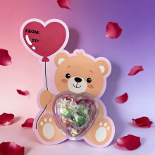 Valentine's Day Bear Cards Party Favors 12pcs