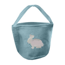 Sac à carreaux en forme de panier de Pâques avec motif lapin, idéal pour les œufs, les bonbons et les cadeaux – 30 cm – Parfait pour décorer