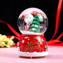 6.3" Glowing Snow Globe Music Box, Santa Crystal Ball Xmas Decor & Gift for Girls/Boys – Compatible with Christmas & Birthday