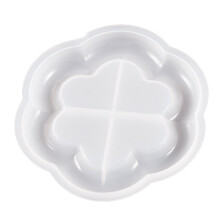Moule en silicone géométrique pour plateau de rangement de bijoux et de papeterie, moule en forme de fleur et de nuage, moule en forme de cœur,