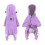 Imperméable violet pour chien avec capuche L - Imperméable et réfléchissant 1
