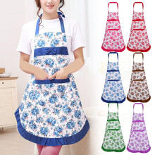 Dameskeukenschort met bloemenprint en zakken, verstelbare taille, geschikt voor koken, bakken en grillen. Een stijlvol en functioneel cadeau voor