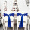 Nœud papillon élastique bleu pour chaise de Noël - Décoration de dossier 1