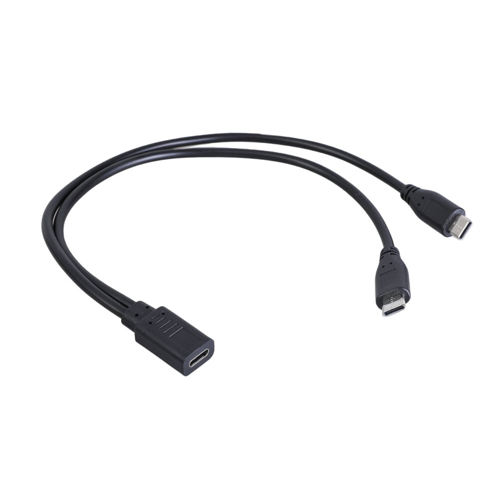 Type C Female To Double Type C Male Splitter Cable Type C Power Cable, Charging Multiple Type C Gadgets From 1 Usb Source 9402001118325