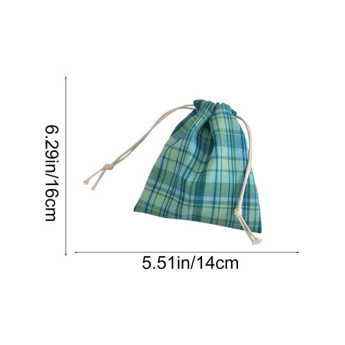 Buffalo Plaid Juteväv med dragsko, presentpåsar, 12-pack 2