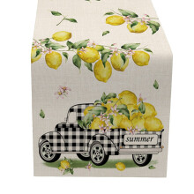 Small Fresh Table Flag Spring And Summer Flower Linen Print Tablecloth 3