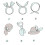 6-Count Floral Wire Headwraps Μαλακά βαμβακερά ελαφριά κεφαλόδεσμοι για γυναίκες κορίτσια 6