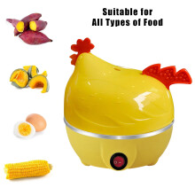 2PCS Chicken-Shaped Egg Boiler, Electric Egg Poacher & Steamer, 7-Egg Capacity, Auto Shut Off – Compatible with Standard Outlets