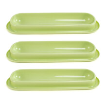 3-teiliges Set länglicher Katzennapf