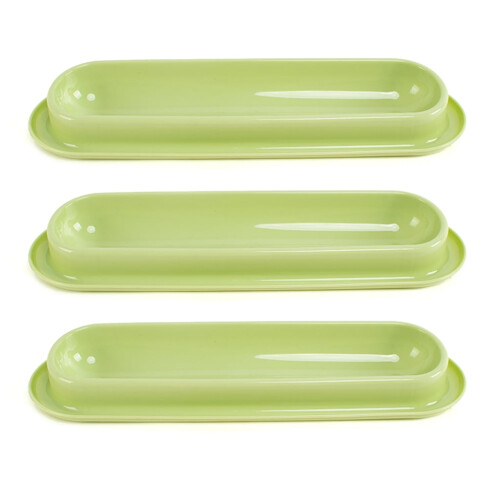 3-teiliges Set länglicher Katzennapf