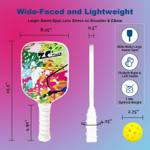 Pickleball Paddles Set of 2/4 with Balls, Bag & Net System - Carbon Fiber Design