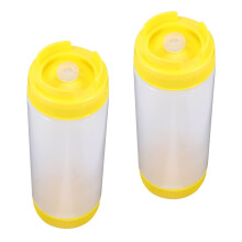 2-pak kwadratowych butelek do sosów, plastikowych