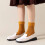 Wollen sokken voor dames, geel, one size 4