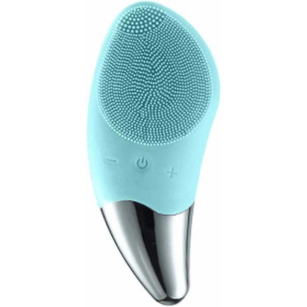 Sonic Facial Cleansing Brush, Waterproof Silicone Rechargeable Face Scrubber & Exfoliator for Anti-Aging Skincare