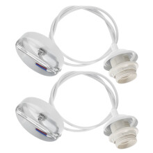 Vintage White Iron Pendant Ceiling Light Fixture 2-Pack Indoor Lighting for Home and Office