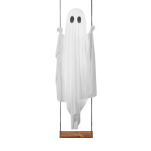 Fantasma decorativo para pendurar de 1,5 m com luzes LED e controle remoto.