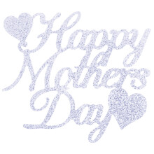 Glitter Mother's Day Cake Insert Card Mother's Day Party Cake Decoration