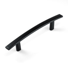 Tirador arqueado para armario, negro, 96 mm, paquete de 10 unidades