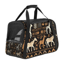 Bolsa transportadora de estilo tribal vintage para perros y gatos pequeños.